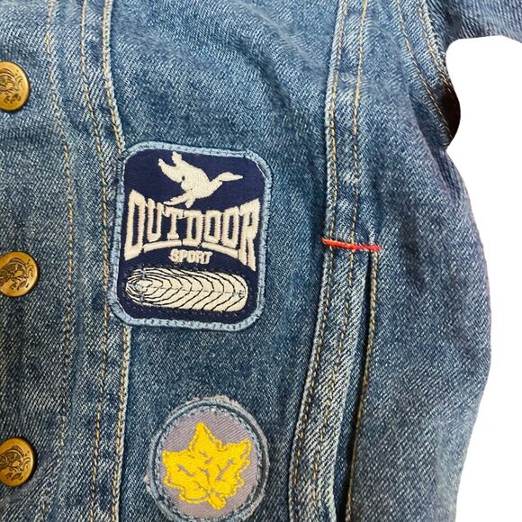 Vintage Bass Creek Outfitters Toddler Denim Jacket & Jeans Set Red Long Sleeve T - Picture 6 of 7